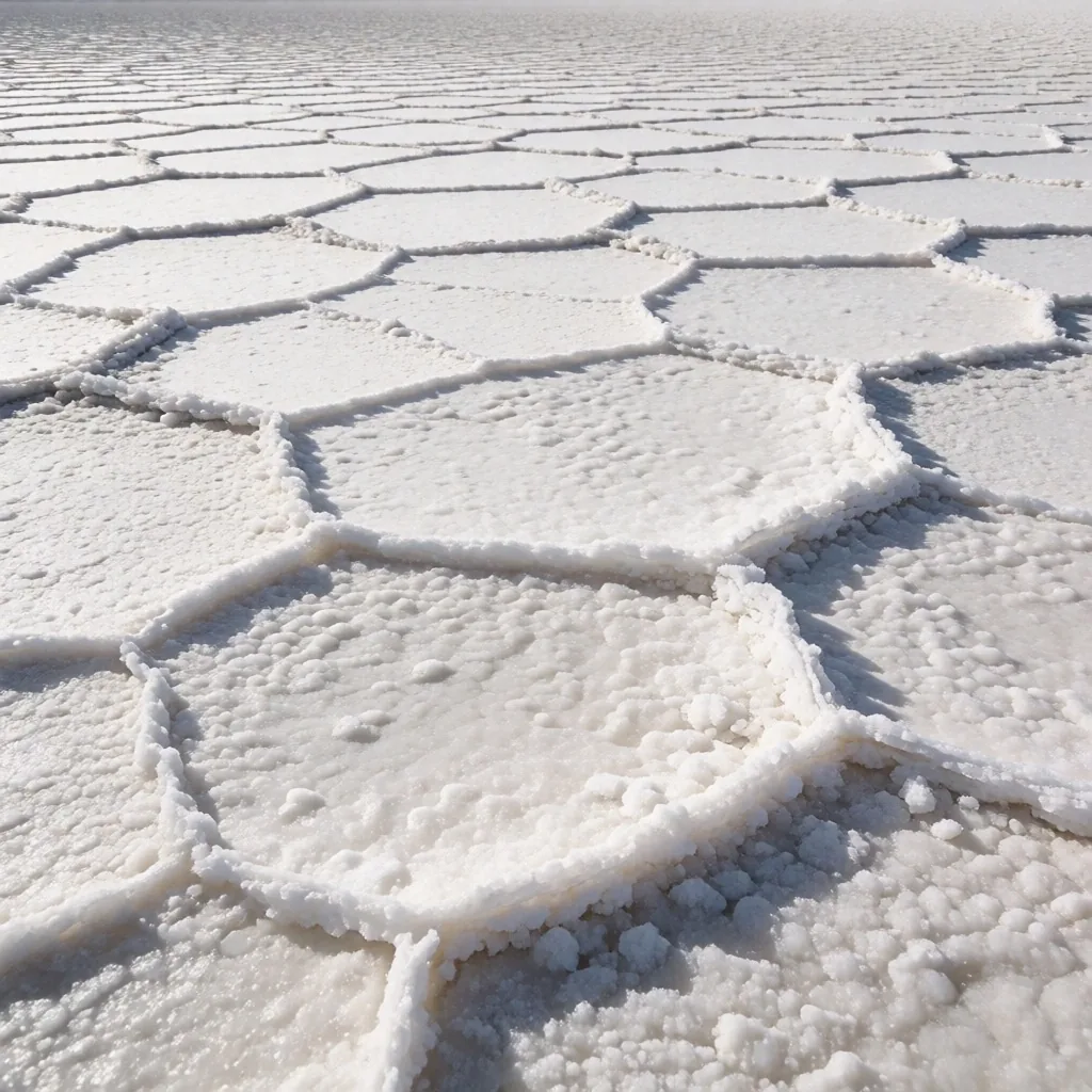 Mineral salt flat landscape